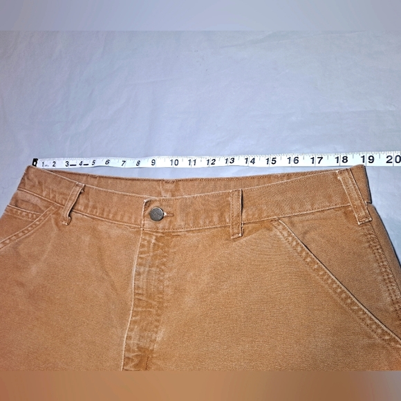 Carhartt Carpenter Jeans/Pants Dungaree Fit Men's 38x29 Tan Hammer Loop 8-Pocket - Picture 10 of 12